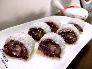 Purple Sweet Potato and Glutinous Rice Roll recipe