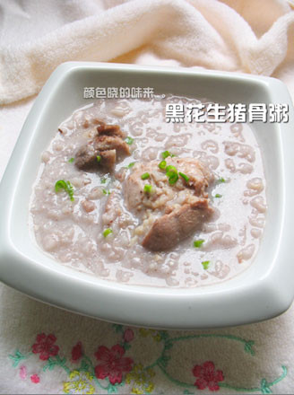 Black Peanut Pork Bone Congee recipe