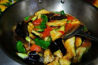 Stewed Eggplant with Green Peppers and Tomatoes recipe