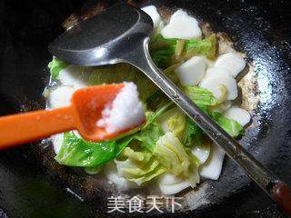 Stir-fried Rice Cake with Mustard and Beef Cabbage recipe