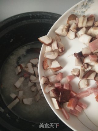 Mushroom Ham Porridge recipe