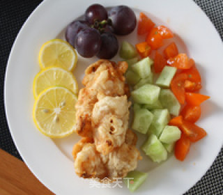 Pecan Fried Shrimp Fruit and Vegetable Salad recipe