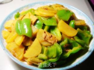Stir-fried Pork with Potatoes and Green Peppers recipe