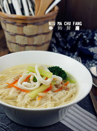 Squid Pork Noodle Soup recipe