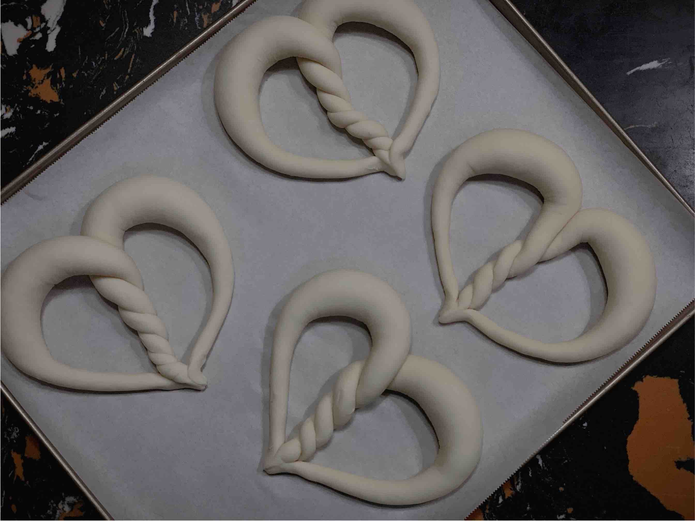 Heart-shaped Lye Bread recipe