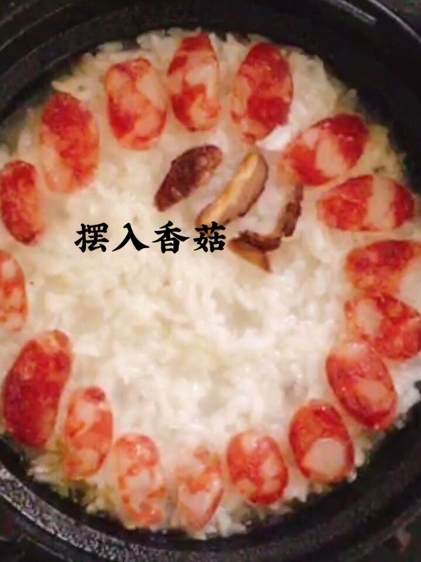 Claypot Rice with Sausage and Mushroom recipe