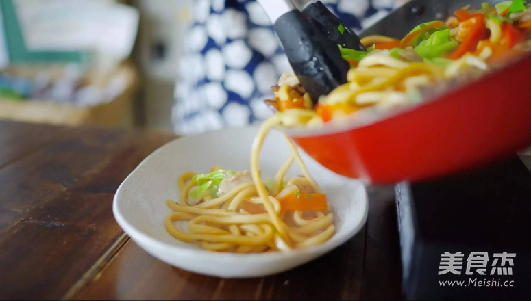 Pork Fried Udon with Shochu recipe