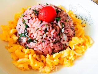 Make A Bowl of Fried Rice with Egg and Amaranth for Children on Dragon Boat Festival recipe