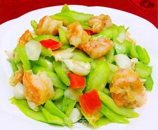 Celery and Lily Shrimp recipe