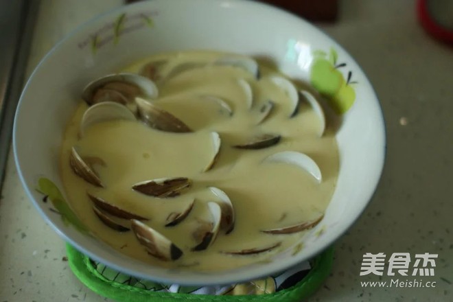 Soft Tofu-like Clam Steamed Egg recipe