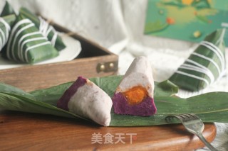 Tasty But Not Fat, New Flavor, Sugar-free, Rice-free, Purple Potato and Taro Mashed Egg Yolk Dumplings recipe