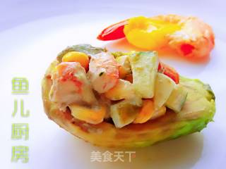 Sea Shrimp and Avocado Salad──private Dish of Fish Kitchen recipe