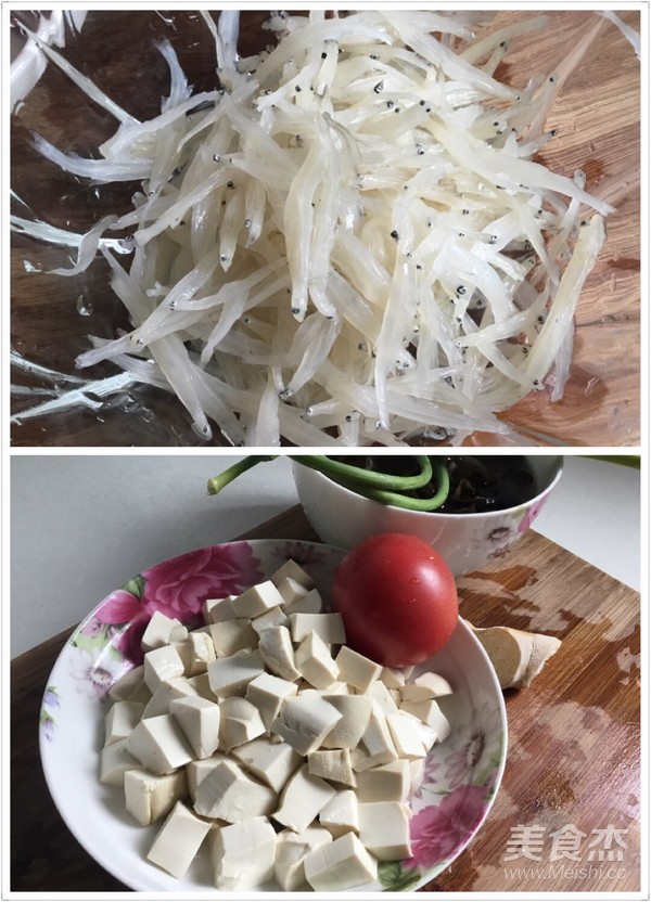 Braised Tofu with Whitebait recipe