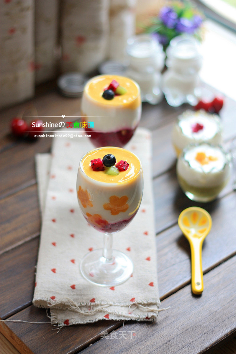 Bright and Colorful in Midsummer---fresh Fruit Mousse recipe