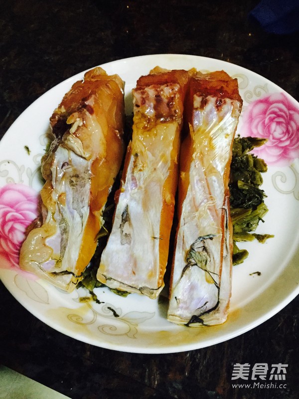 Steamed Fish Cubes with Onions recipe