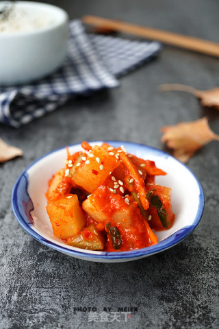 #trust之美#【korean Radish Kimchi】 recipe