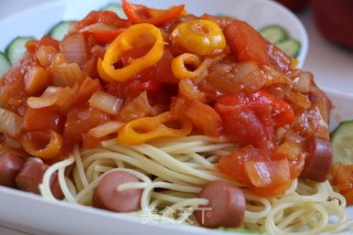 Spaghetti Ham Love recipe