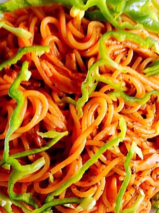 Stir-fried Spaghetti with Ground Beef recipe