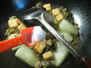 Small Oil Tofu, Pickled Cabbage and Winter Melon recipe