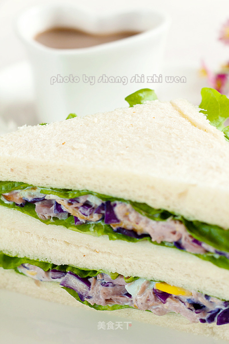 Tuna Ham Omelette Sandwich recipe