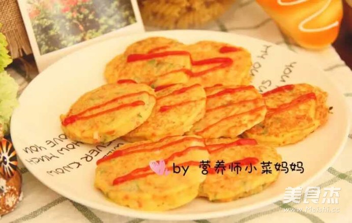 Whitebait Loofah Yam Cake Nutritionist Xiaocai Mother recipe