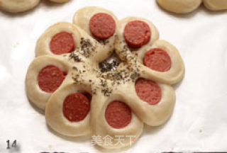 Hot Dog Flower Shaped Bread recipe