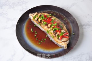 Steamed Halibut with Shiitake Mushrooms recipe