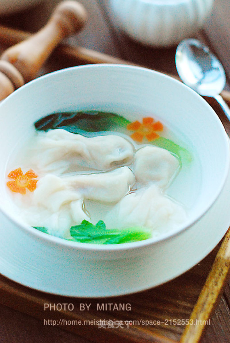 Chicken Soup, Shrimp and Fish Dumplings recipe