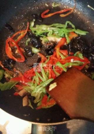 Stir-fried Three Vegetables with Chili recipe