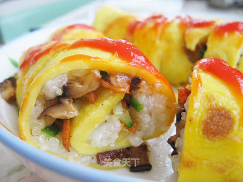 Egg Crust and Sticky Rice Roll recipe