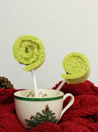 Spinach Lollipop Cake Roll recipe