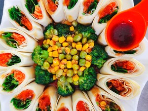 Huakai Fugui Colorful Bean Skin Vegetable Rolls (new Year's Eve Banquet Dishes 😋 There are Colorful and Material) recipe