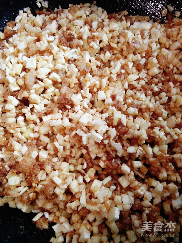 Fried Rice White Minced Pork recipe