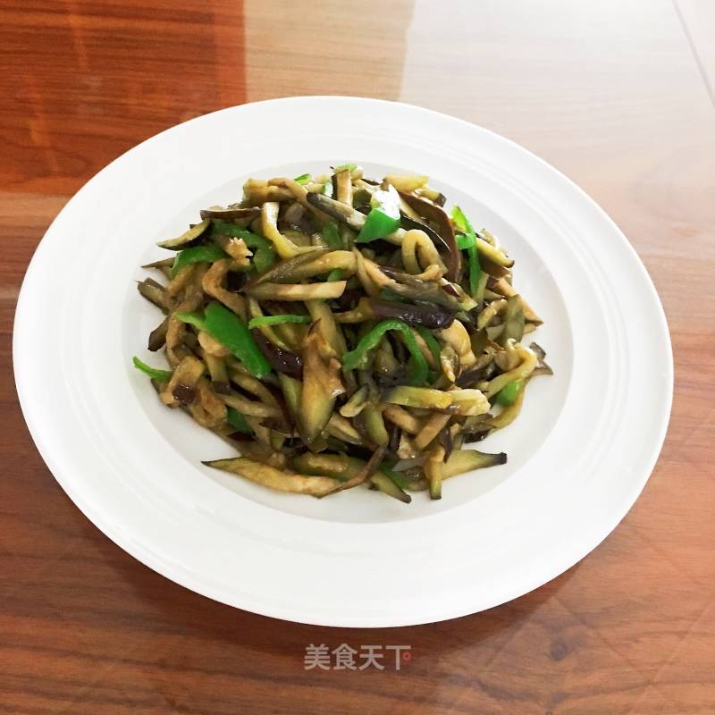 Stir Fried Eggplant with Green Peppers recipe