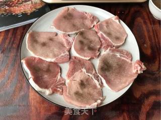 #东 Shot Steak Machine# Garlic Black Pepper Pork Chops recipe