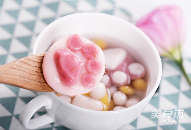 Pure Natural No Additives Cute Cat's Claw Glutinous Rice Balls recipe