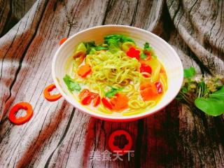 Curry Spinach Noodles recipe