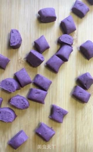 Purple Sweet Potato Taro Balls Sago Sauce recipe