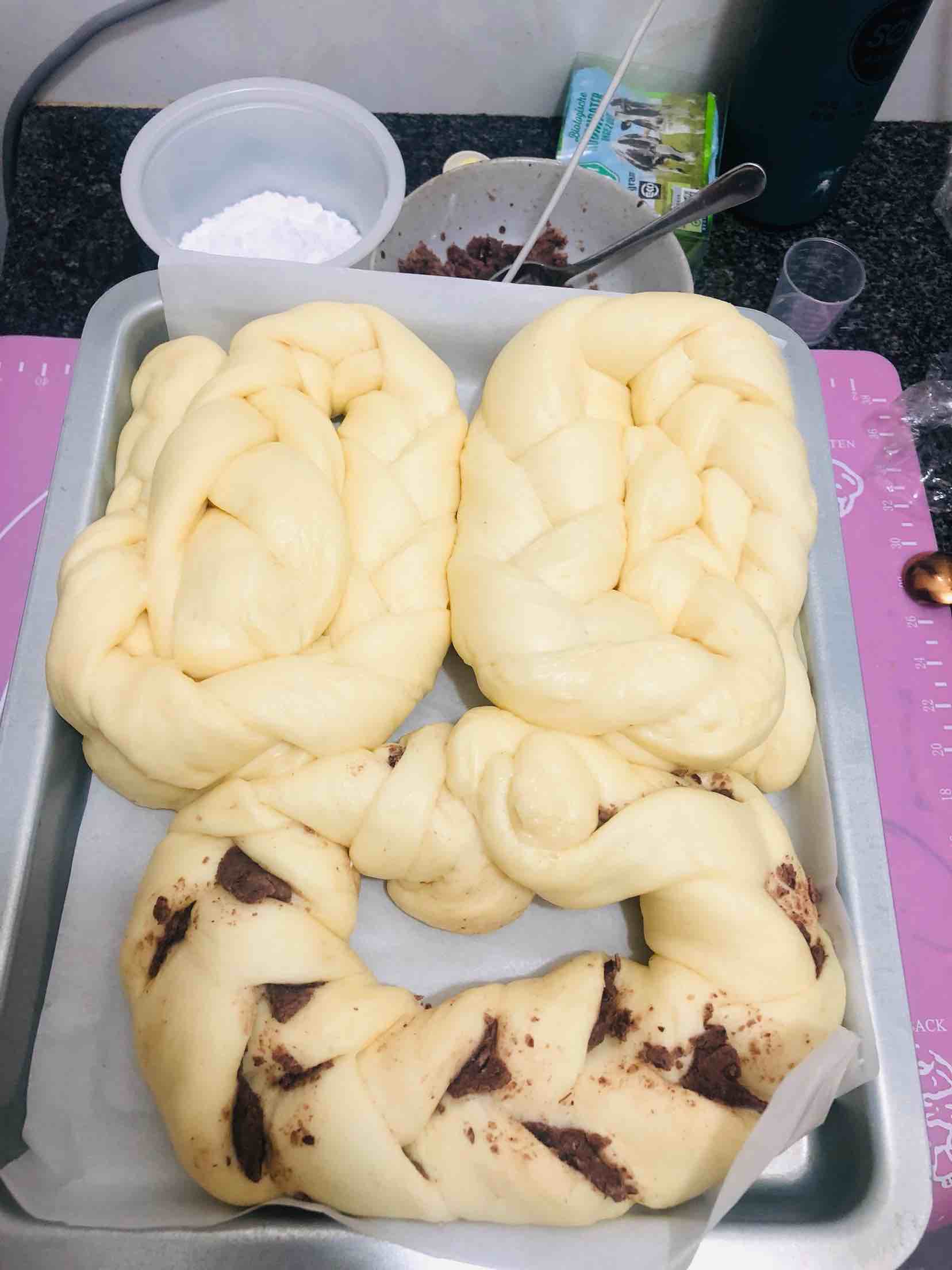 6 Three-strand Red Bean Paste Braided Bread recipe