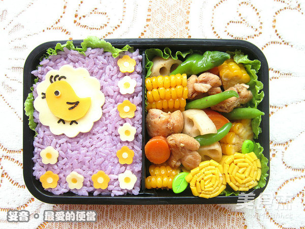 Cute Chick Flat Cute Bento recipe