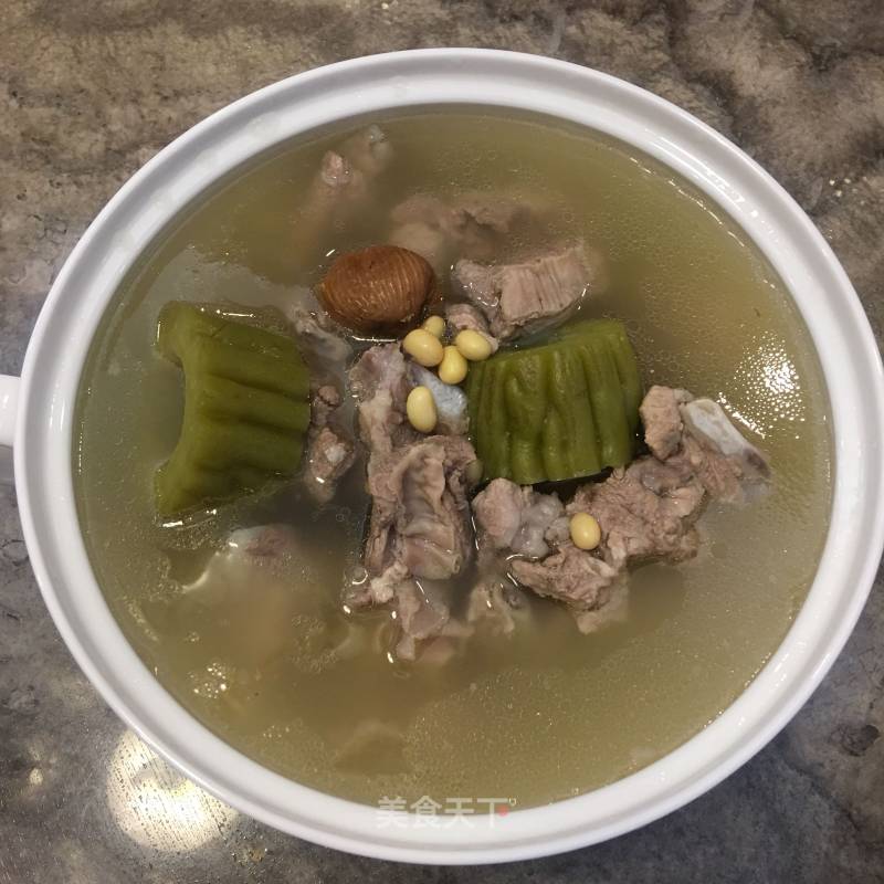 Soy Bean Bitter Gourd Pork Ribs Soup recipe