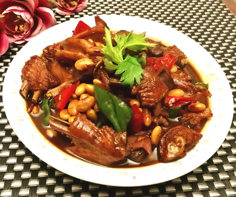 Braised Duck Wings with Soy Beans recipe