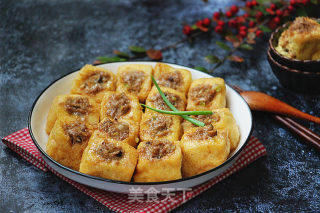 Steamed Stuffed Tofu Puffs recipe