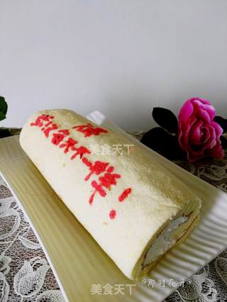 #柏翠大赛#hand-painted Cream Cake Roll recipe