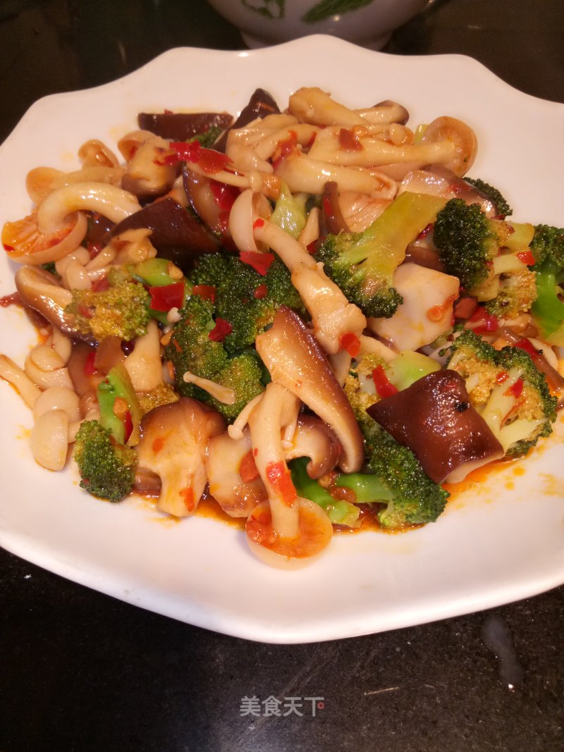 Spicy Fried Double Mushroom recipe