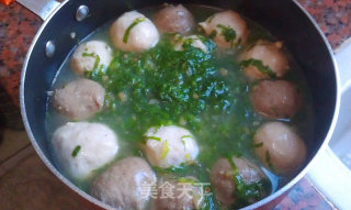 Green Mustard Shuangwan Soup recipe