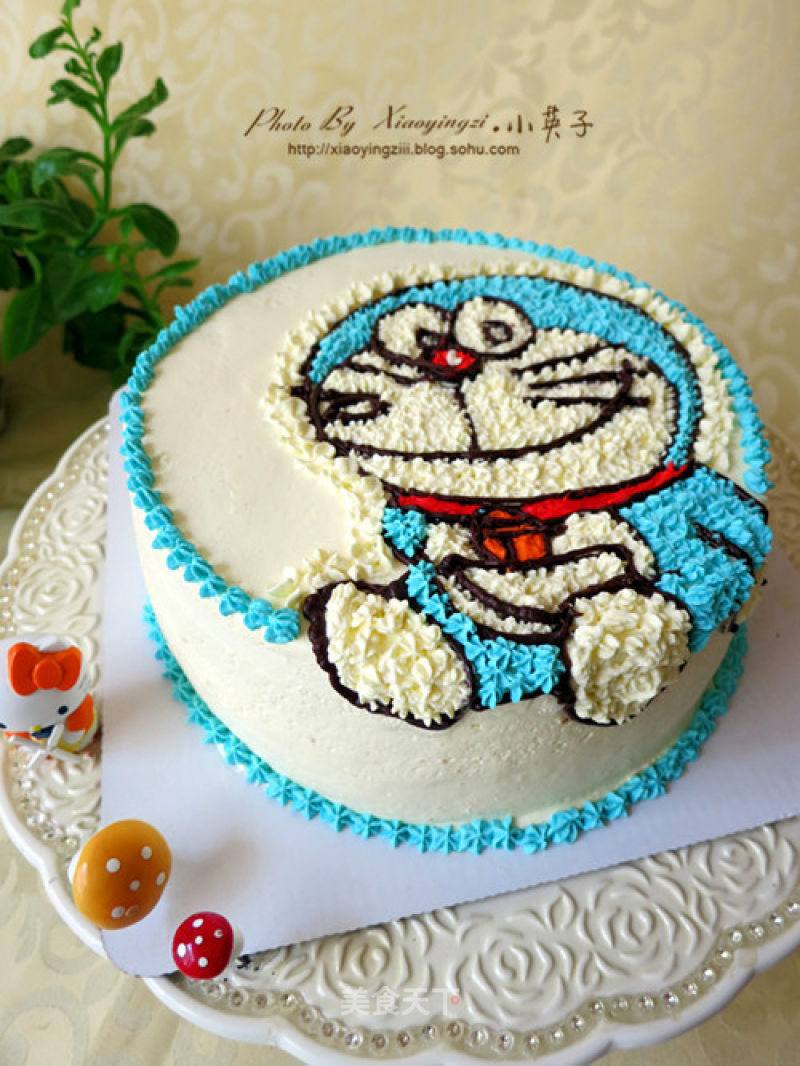 #aca烤明星大赛# Doraemon Cartoon Cake recipe