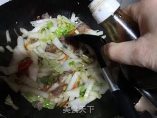 Stir-fried Chinese Cabbage Stem with Sausage recipe