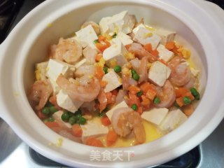 Salted Egg Yolk Shrimp Tofu recipe