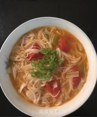 Quick Dinner with Tomato and Mushroom Noodles recipe